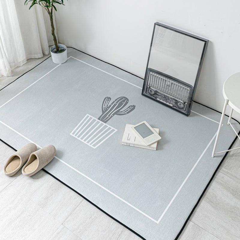 Lisslune | Multicolor Geometric Carpet Polyester Cartoon Rug Pet Friendly Non-Slip Stain Resistant Rug for Children's Room