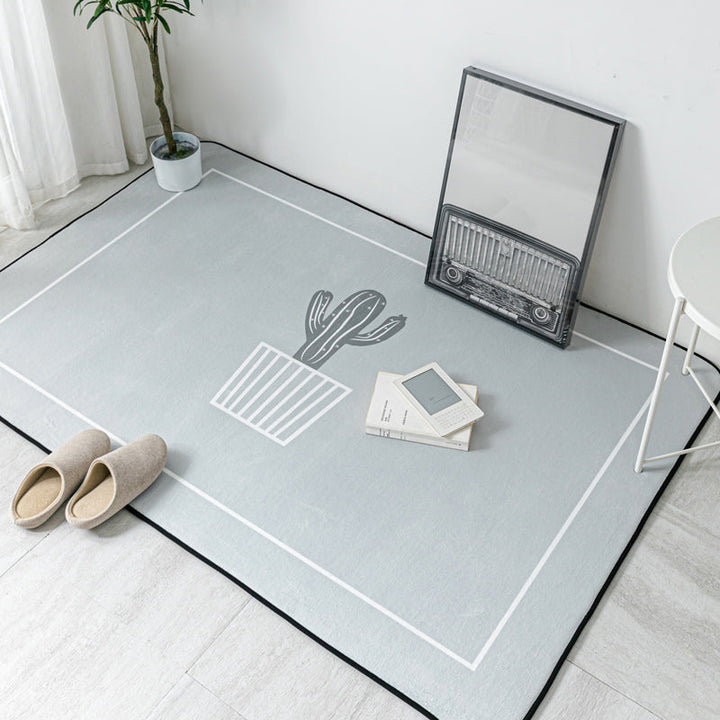 Lisslune | Multicolor Geometric Carpet Polyester Cartoon Rug Pet Friendly Non-Slip Stain Resistant Rug for Children's Room