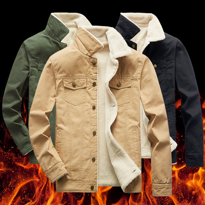 Men's Stylish Outdoor Jacket with Warm Fleece Lining Lisslune