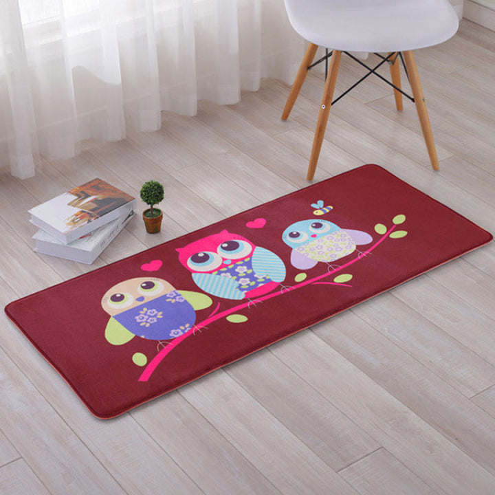 Lisslune | Beautiful Multicolor Animal Pattern Carpet Synthetic Kids Carpet Washable Stain Resistant Non-Slip Carpet for Bedroom