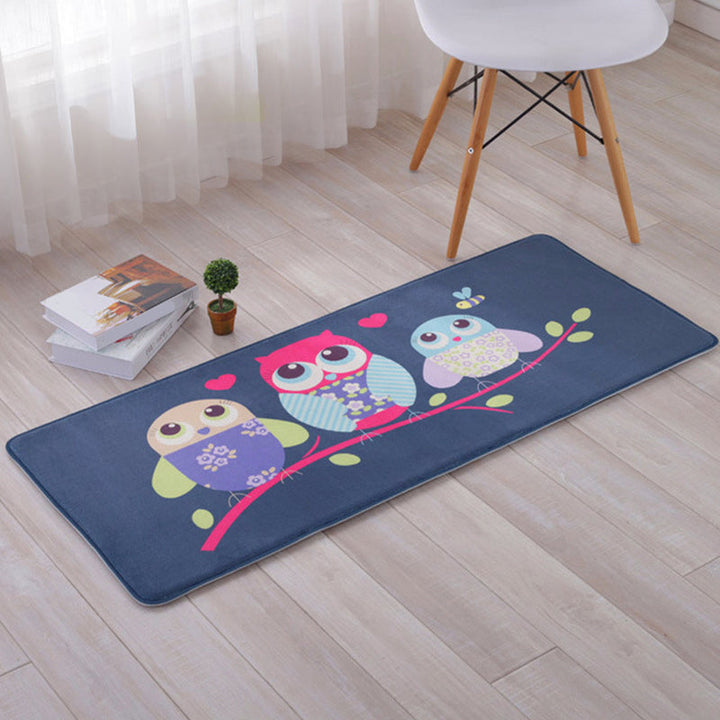 Lisslune | Beautiful Multicolor Animal Pattern Carpet Synthetic Kids Carpet Washable Stain Resistant Non-Slip Carpet for Bedroom