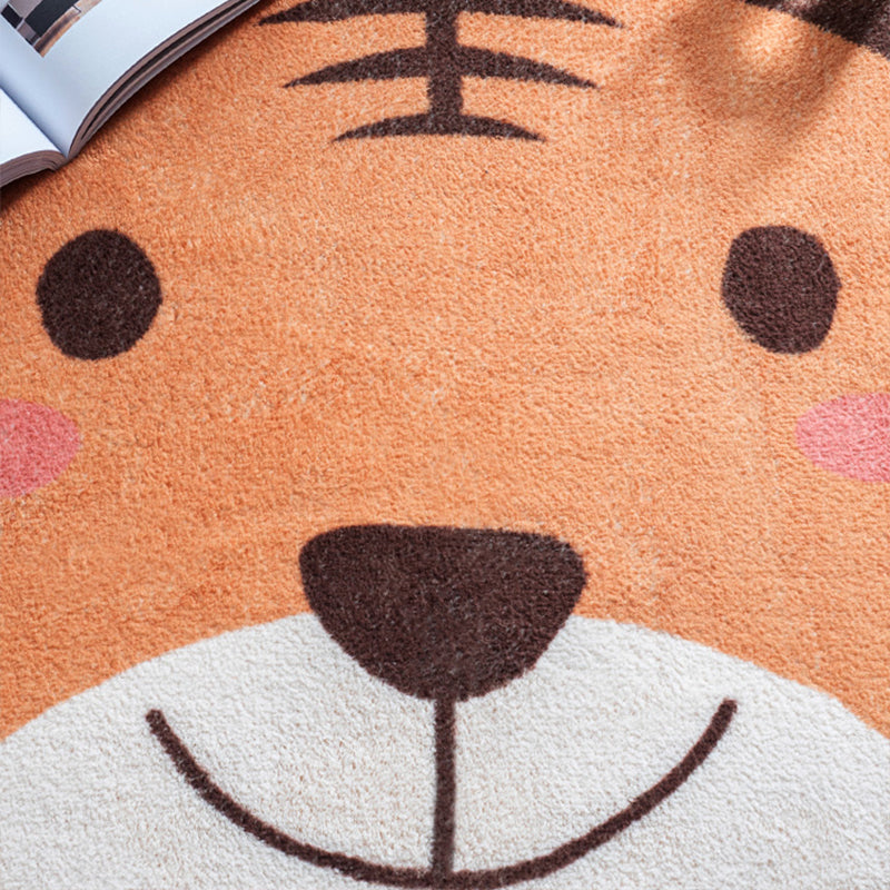 Lisslune | Irregular Shaped Animal Rug Multicolor Cartoon Rug Synthetic Non-Slip Back Machine Washable Pet Friendly Rug for Children's Room