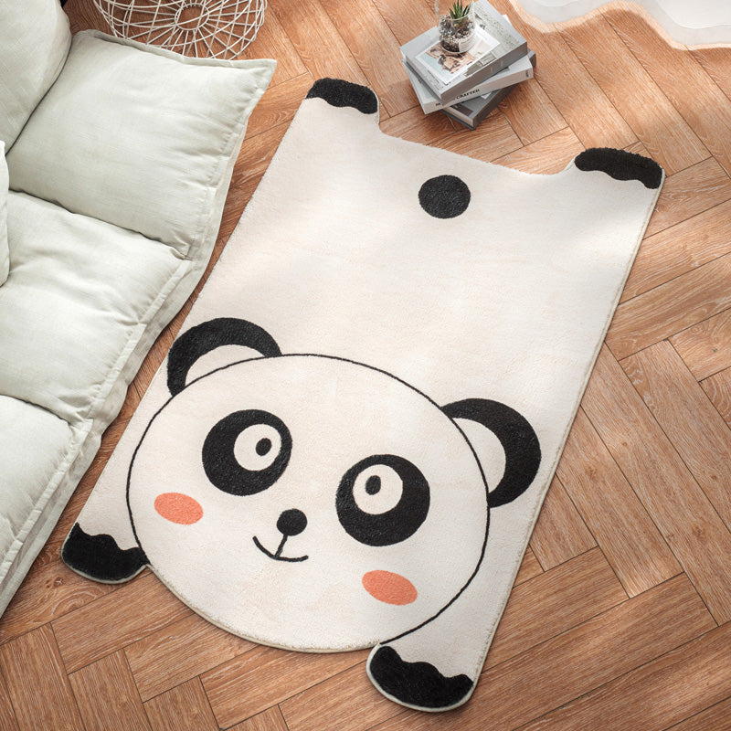 Lisslune | Irregular Shaped Animal Rug Multicolor Cartoon Rug Synthetic Non-Slip Back Machine Washable Pet Friendly Rug for Children's Room
