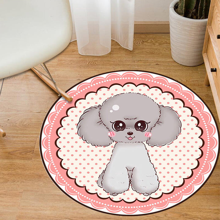 Lisslune | Multi-Color Kids Rug Cartoon Animal Rug Polyester Non-Slip Backing Pet-Friendly Machine Washable Rug