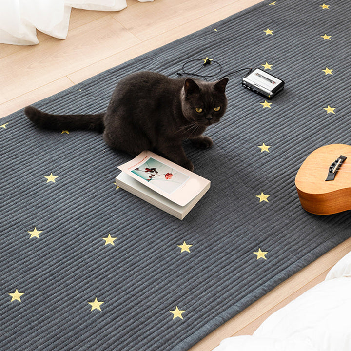 Lisslune | Simplicity Living Room Carpet Multicolored Geometric Print Carpet Cotton Easy Care Carpet