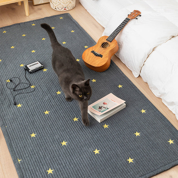 Lisslune | Simplicity Living Room Carpet Multicolored Geometric Print Carpet Cotton Easy Care Carpet