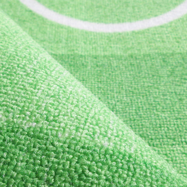 Lisslune | Green Football Field Pattern Carpet Polyester Kids Carpet Stain Resistant Non-Slip Pet Friendly Carpet for Boys Room