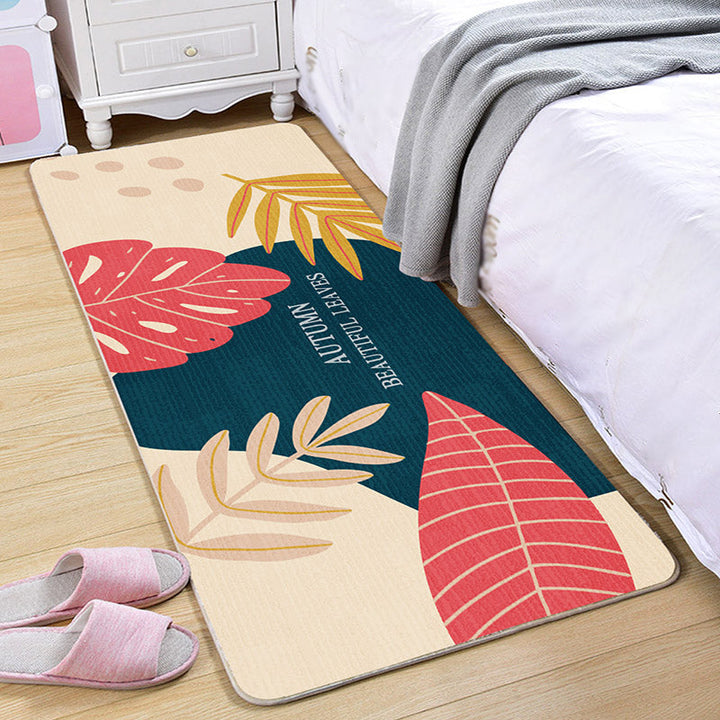 Lisslune | Multi-Color Scandinavian Rug Polyester Geometric Rug Non-Slip Stain Resistant Machine Washable Rug for Bedroom