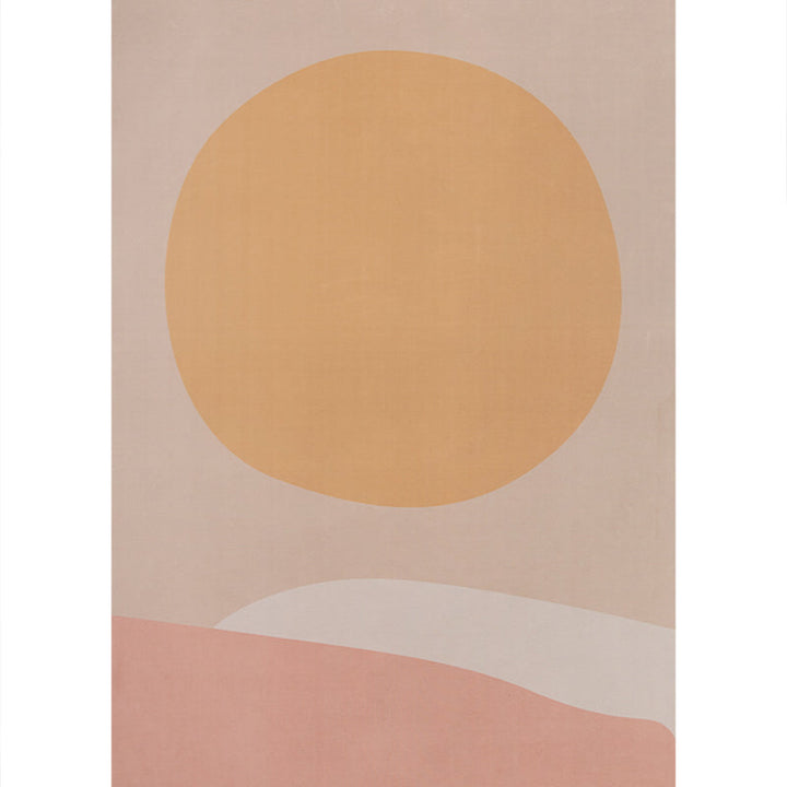 Lisslune | Soft Orange Nordic Carpet Polyester Geometric Rug Non-Slip Backing Pet-Friendly Washable Carpet for Home Decoration