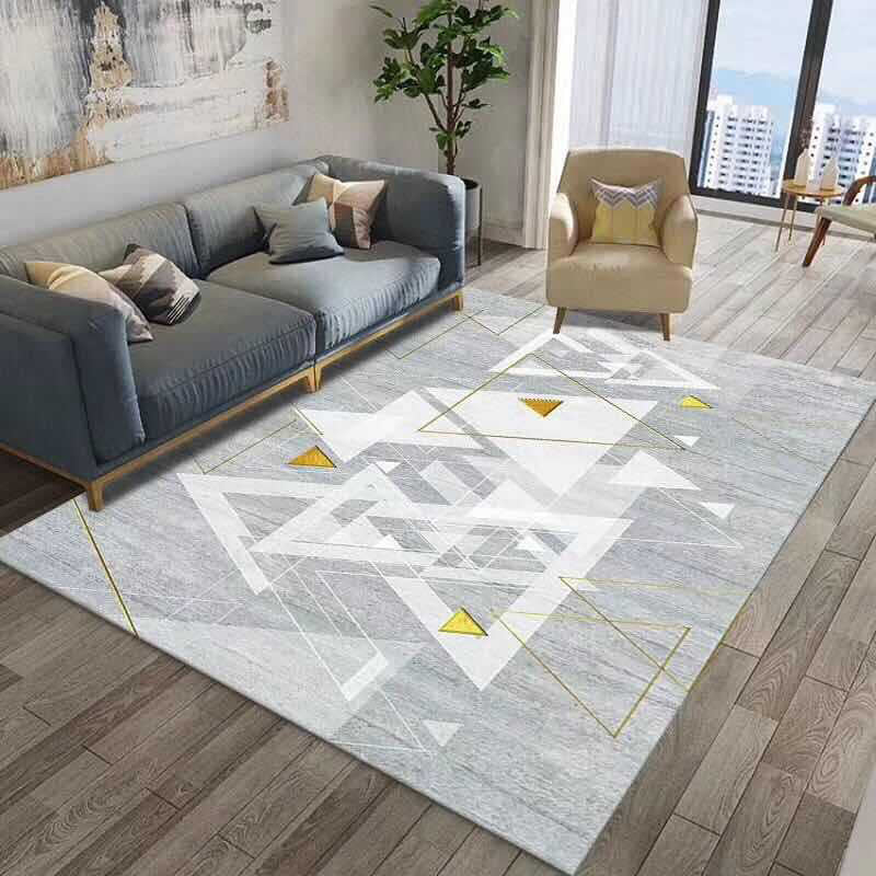 Lisslune | Multi Color Modern Area Rug Synthetic Geometric Color Block Rug Machine Washable Stain Resistant Non-Slip Backing Carpet for Room