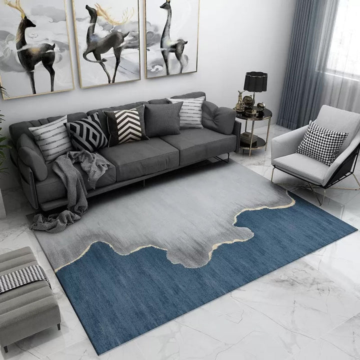 Lisslune | Contemporary Abstract Pattern Carpet Multicolor Polypropylene Carpet Non-Slip Pet Friendly Stain Resistant Carpet for Large Room