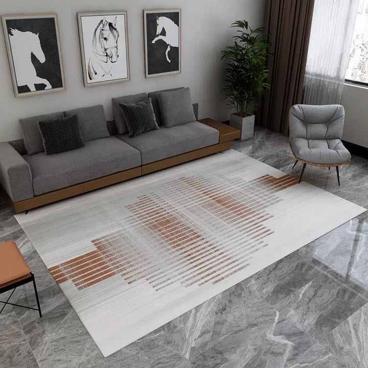 Lisslune | Contemporary Abstract Pattern Carpet Multicolor Polypropylene Carpet Non-Slip Pet Friendly Stain Resistant Carpet for Large Room