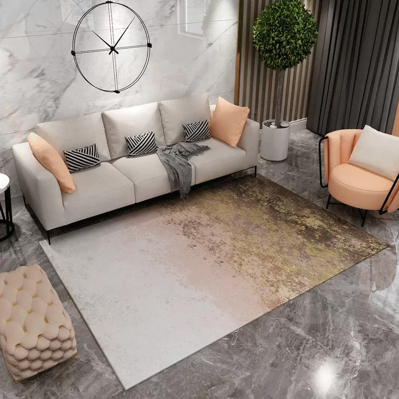 Lisslune | Contemporary Abstract Pattern Carpet Multicolor Polypropylene Carpet Non-Slip Pet Friendly Stain Resistant Carpet for Large Room