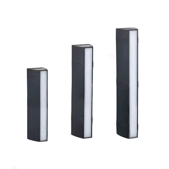 Skørter | Trapezoidal Wall Lamp Light Minimalist Metal Courtyard LED Wall Mount Lighting in Black