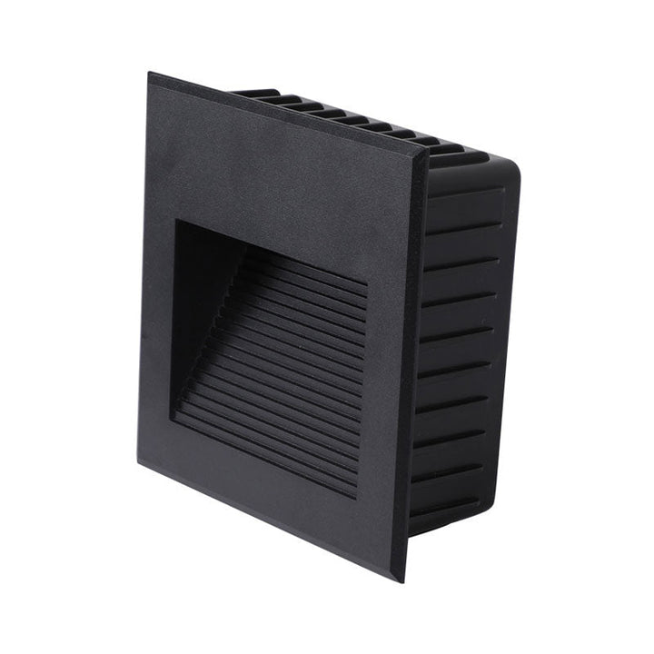 Skørter | Aluminum Square Recessed Wall Lamp Minimalist Black LED Footlight for Stair