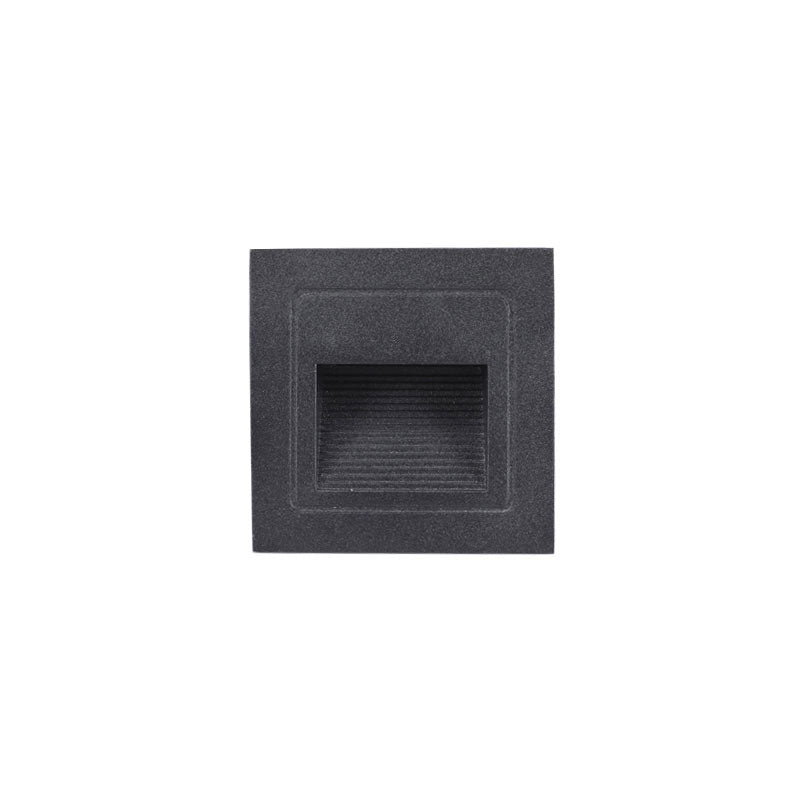 Skørter | Aluminum Square Recessed Wall Lamp Minimalist Black LED Footlight for Stair