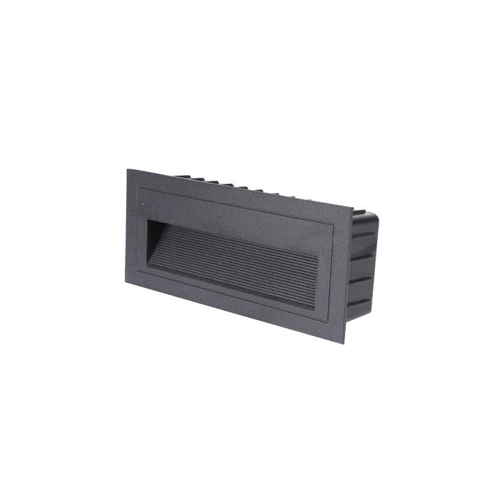 Skørter | Aluminum Square Recessed Wall Lamp Minimalist Black LED Footlight for Stair