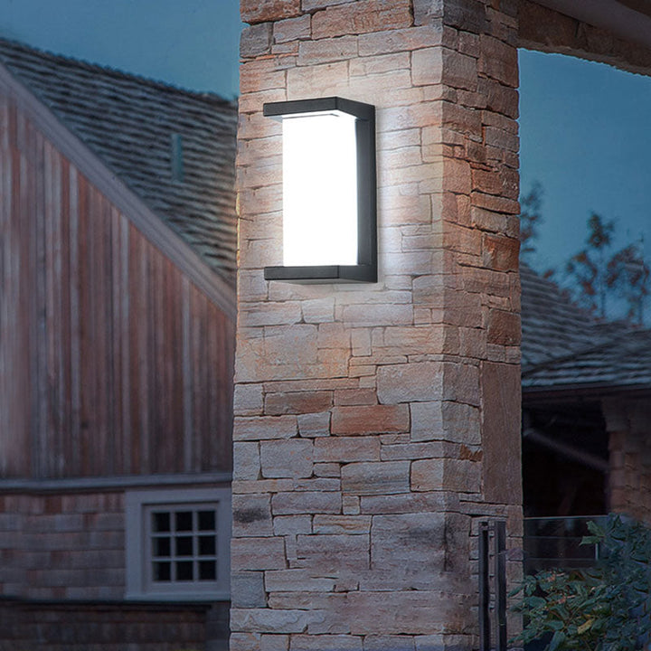 Skørter | Geometric Acrylic Wall Lamp Minimalist Black LED Wall Mount Lighting for Outdoor