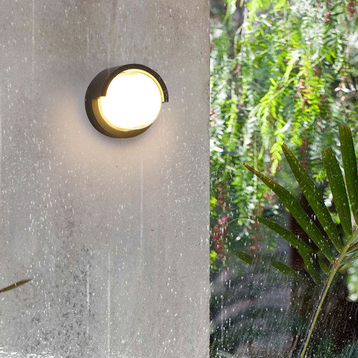 Skørter | Geometric Acrylic Wall Lamp Minimalist Black LED Wall Mount Lighting for Outdoor