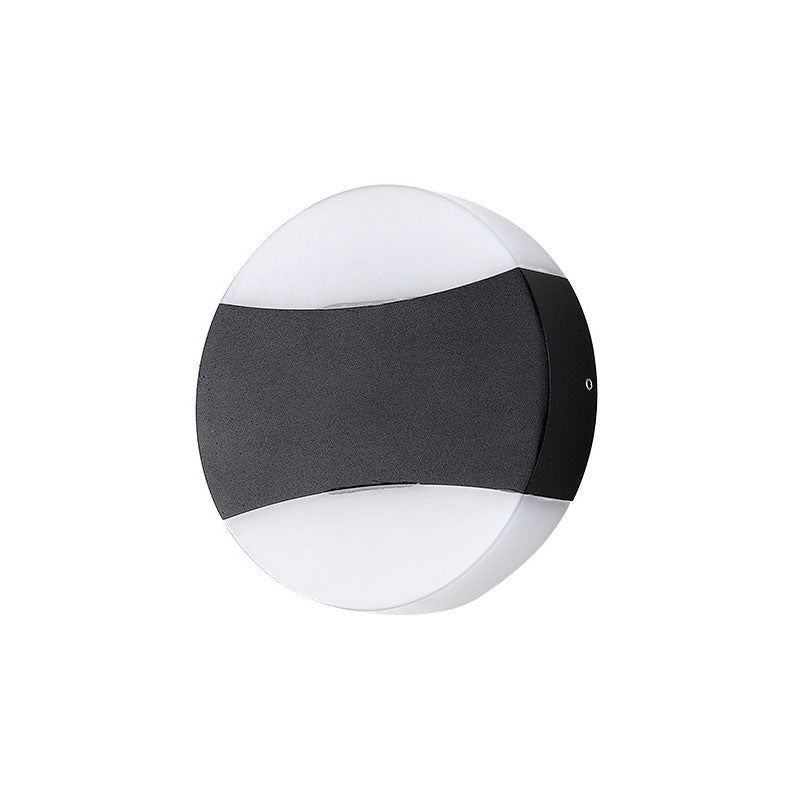 Skørter | Geometric LED Wall Lighting Modern Aluminum Black Wall Lamp Fixture for Patio