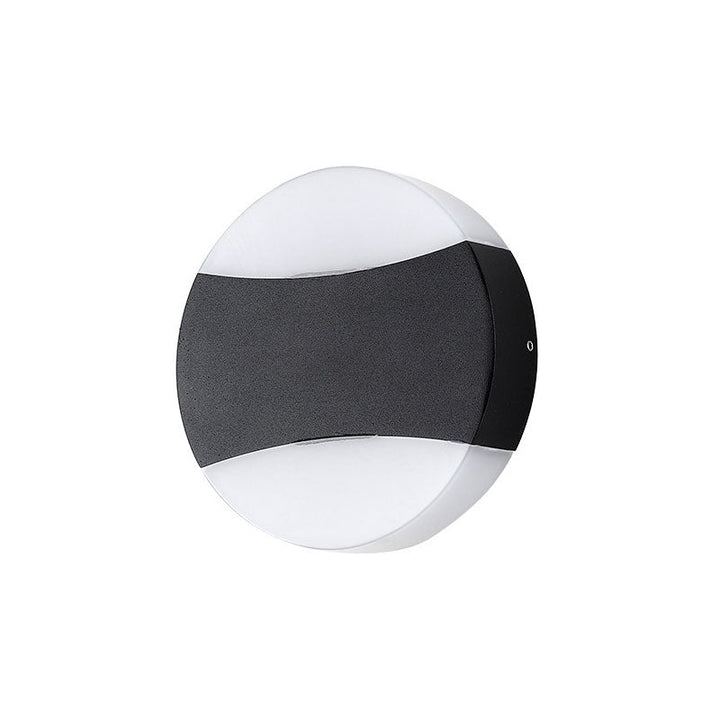 Skørter | Geometric LED Wall Lighting Modern Aluminum Black Wall Lamp Fixture for Patio