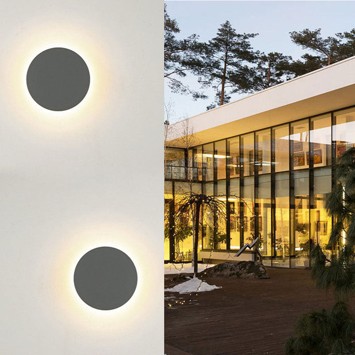 Skørter | Geometric Courtyard LED Wall-Mounted Light Aluminum Simplicity Wall Lamp Lighting in Gray