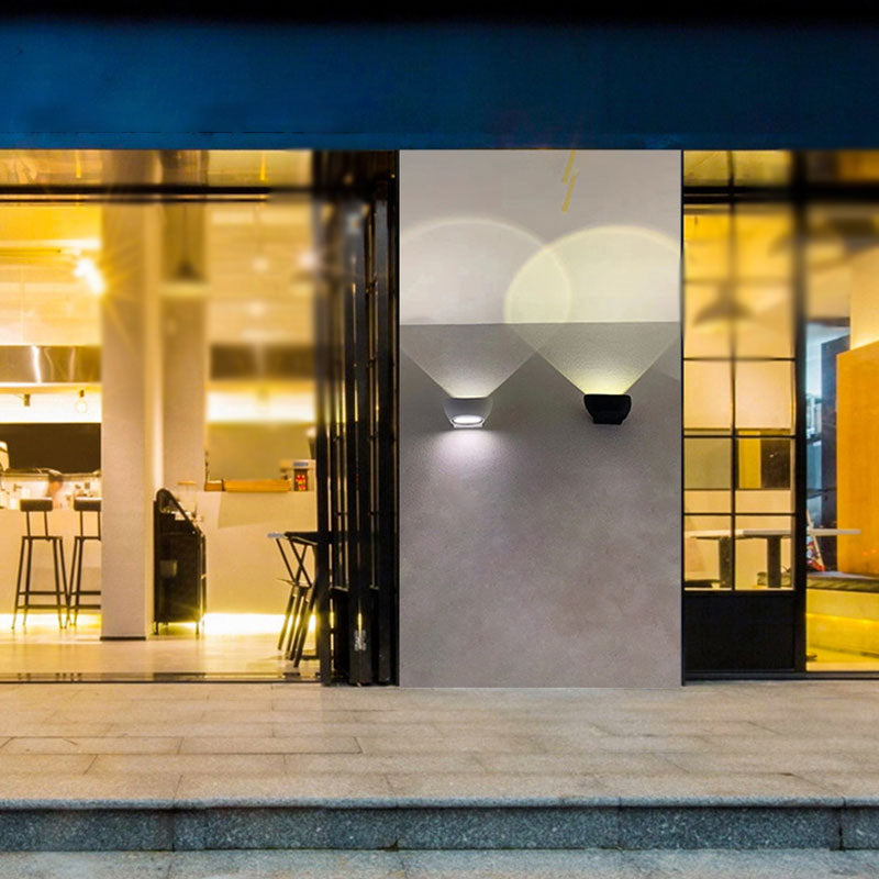 Skørter | Elliptical shape courtyard LED wall lighting Metallic modern wall lamp fixture