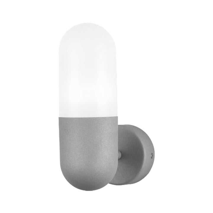 Skørter | Capsule Metal Wall Lamp Postmodern 1 Light Black/Grey/White Wall Mounted Lamp for Bedroom