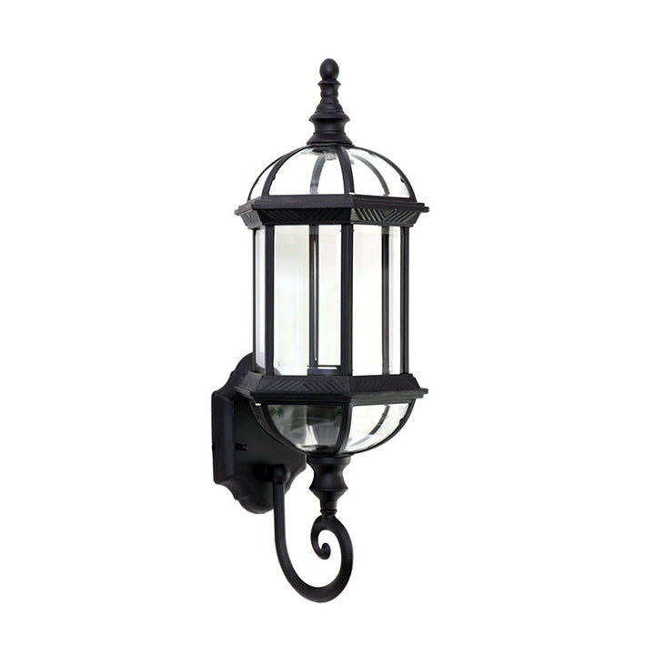 Skørter | Birdcage Shadow Clear Glass Wall Lighting Rustic 1 Lamp Courtyard Wall Fixture