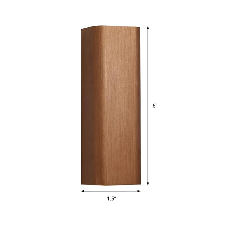 Skørter | Modern Cube Wall Mounted Light Metal Living Room LED Up and Down Wall Lamp in Bronze/Gold/Brown