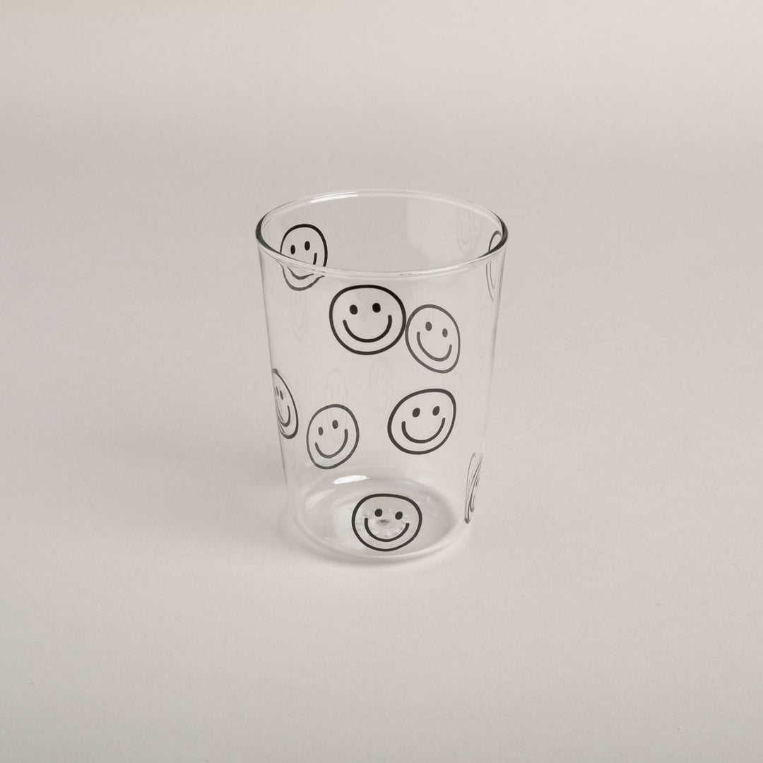 Lisslune | Drinking Glass Smileys black