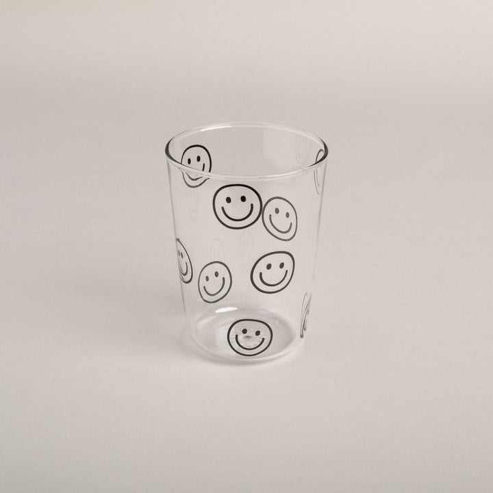 Lisslune | Drinking Glass Smileys black