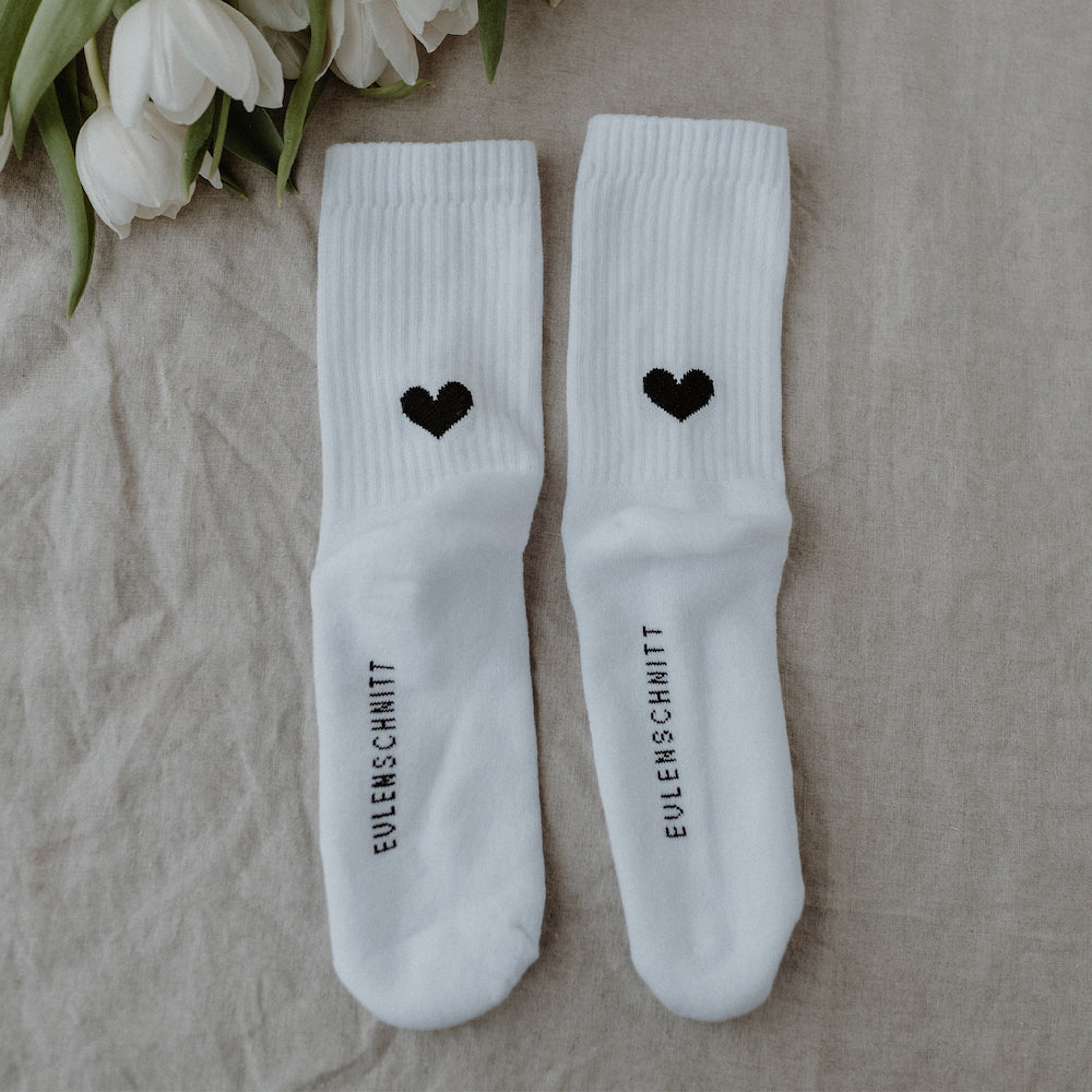 Lisslune | Socks Heart white Size 43-46