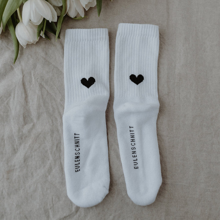 Lisslune | Socks Heart white Size 43-46