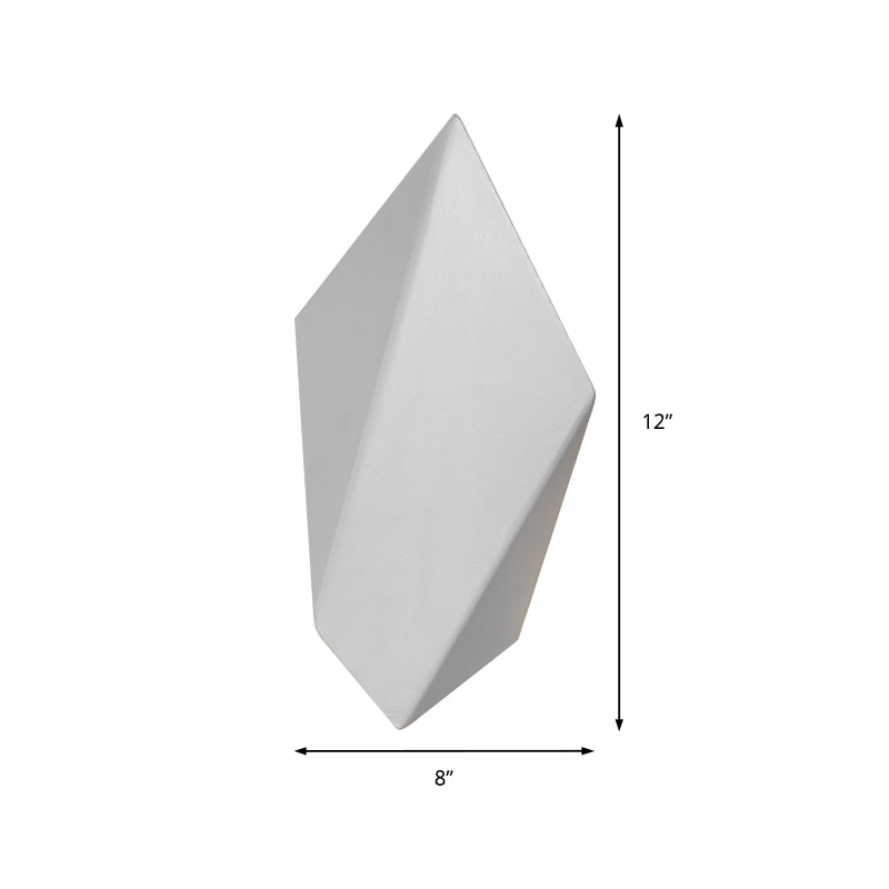 Lisslune | Metallic geometric wall-mounted light postmodern 1 light black/gray/white wall lamp fixture