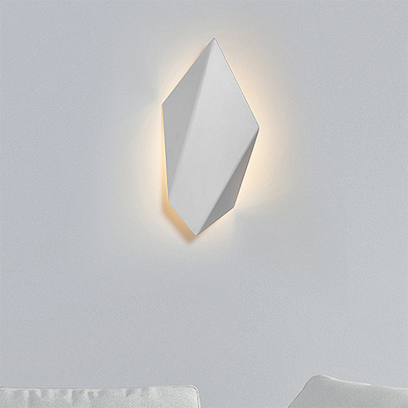 Lisslune | Metallic geometric wall-mounted light postmodern 1 light black/gray/white wall lamp fixture
