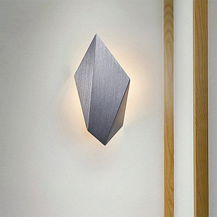Lisslune | Metallic geometric wall-mounted light postmodern 1 light black/gray/white wall lamp fixture
