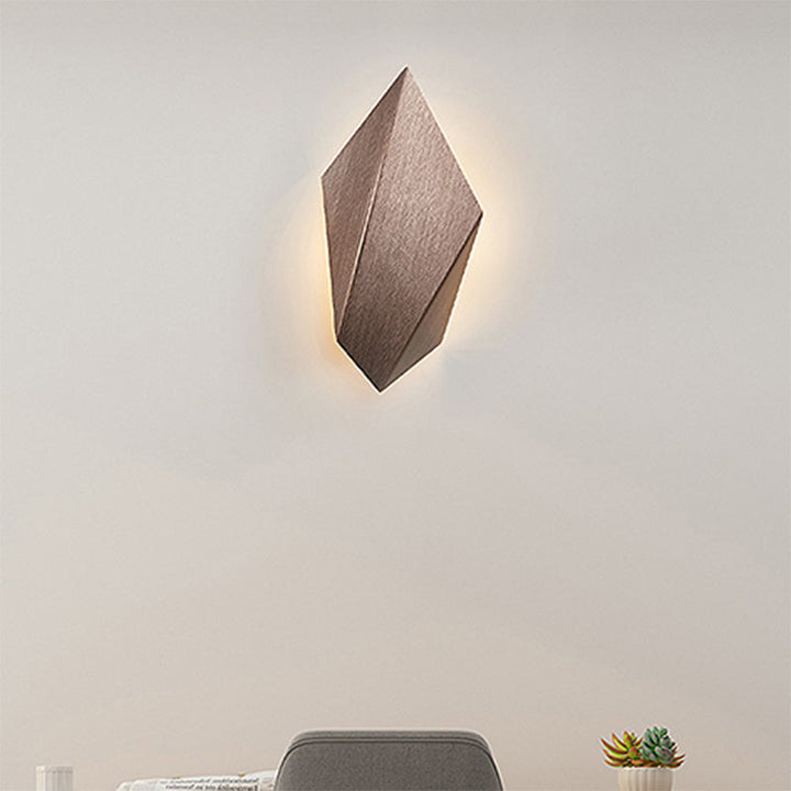 Lisslune | Metallic geometric wall-mounted light postmodern 1 light black/gray/white wall lamp fixture