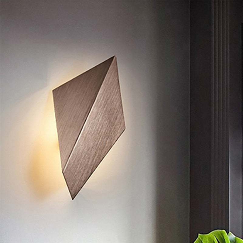 Lisslune | Metallic geometric wall-mounted light postmodern 1 light black/gray/white wall lamp fixture