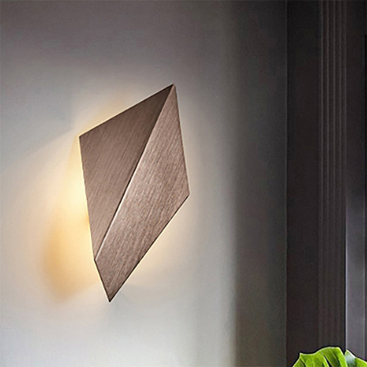 Lisslune | Metallic geometric wall-mounted light postmodern 1 light black/gray/white wall lamp fixture