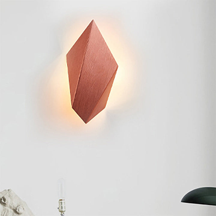 Lisslune | Metallic geometric wall-mounted light postmodern 1 light black/gray/white wall lamp fixture