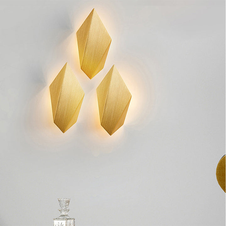 Lisslune | Metallic geometric wall-mounted light postmodern 1 light black/gray/white wall lamp fixture