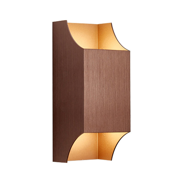 Lisslune | 1 Light Bedroom Up and Down LED Wall Lamp with Geometric Metal Shade Black/Grey/White Wall Mount Light