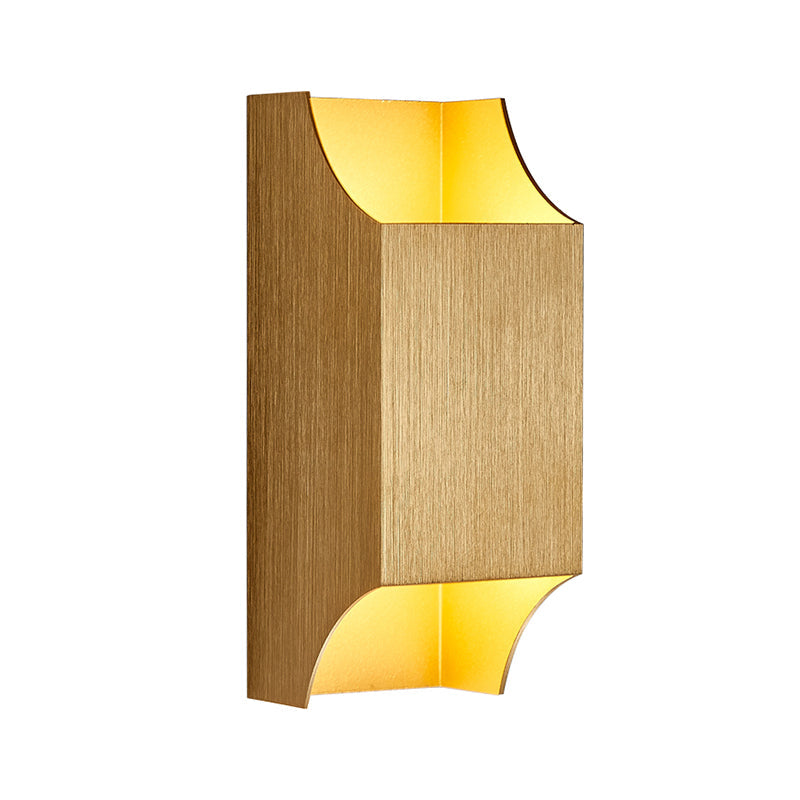 Lisslune | 1 Light Bedroom Up and Down LED Wall Lamp with Geometric Metal Shade Black/Grey/White Wall Mount Light