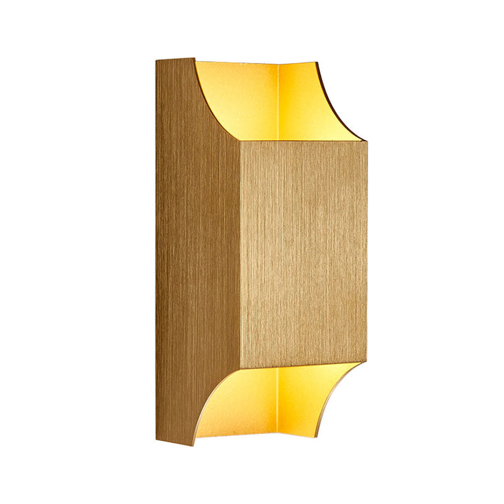 Lisslune | 1 Light Bedroom Up and Down LED Wall Lamp with Geometric Metal Shade Black/Grey/White Wall Mount Light