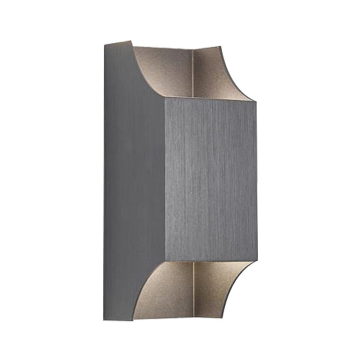 Lisslune | 1 Light Bedroom Up and Down LED Wall Lamp with Geometric Metal Shade Black/Grey/White Wall Mount Light
