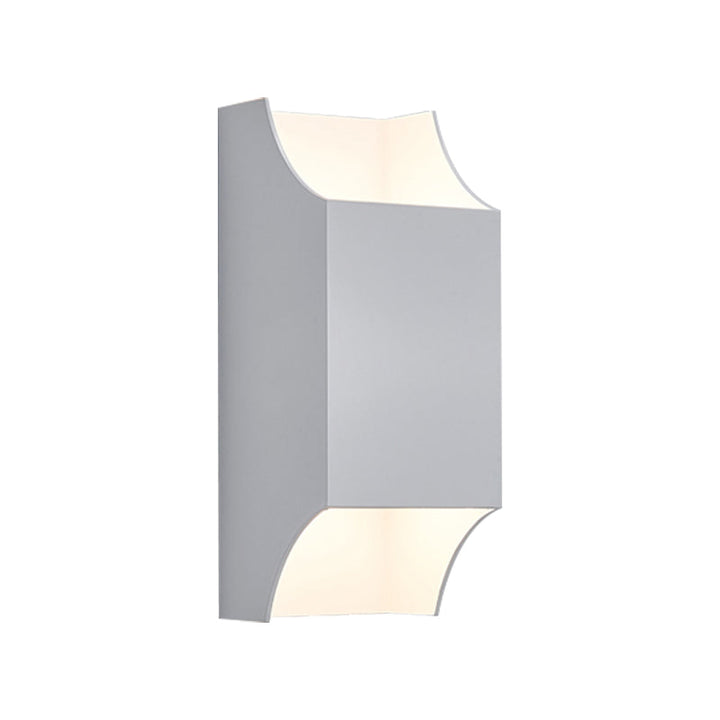 Lisslune | 1 Light Bedroom Up and Down LED Wall Lamp with Geometric Metal Shade Black/Grey/White Wall Mount Light