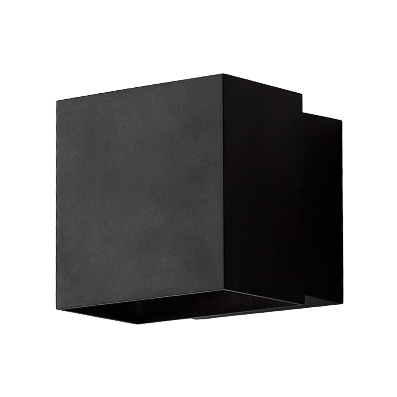 Lisslune | Cube Up and Down LED Wall Light Contemporary Metal Black/Grey/White Outdoor Wall Light with Adjustable Angle