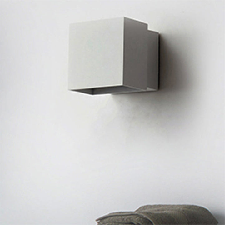 Lisslune | Cube Up and Down LED Wall Light Contemporary Metal Black/Grey/White Outdoor Wall Light with Adjustable Angle