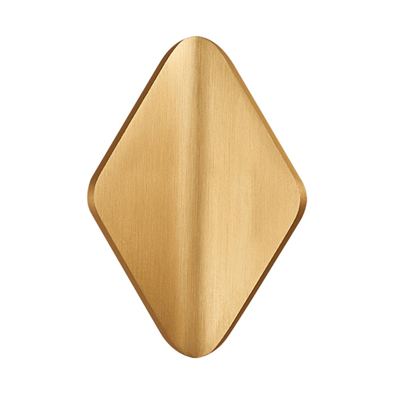 Lisslune | Concave Rhombus Metal Wall Light Modern LED Black/Gold/Coffee Wall Light Light for Living Room